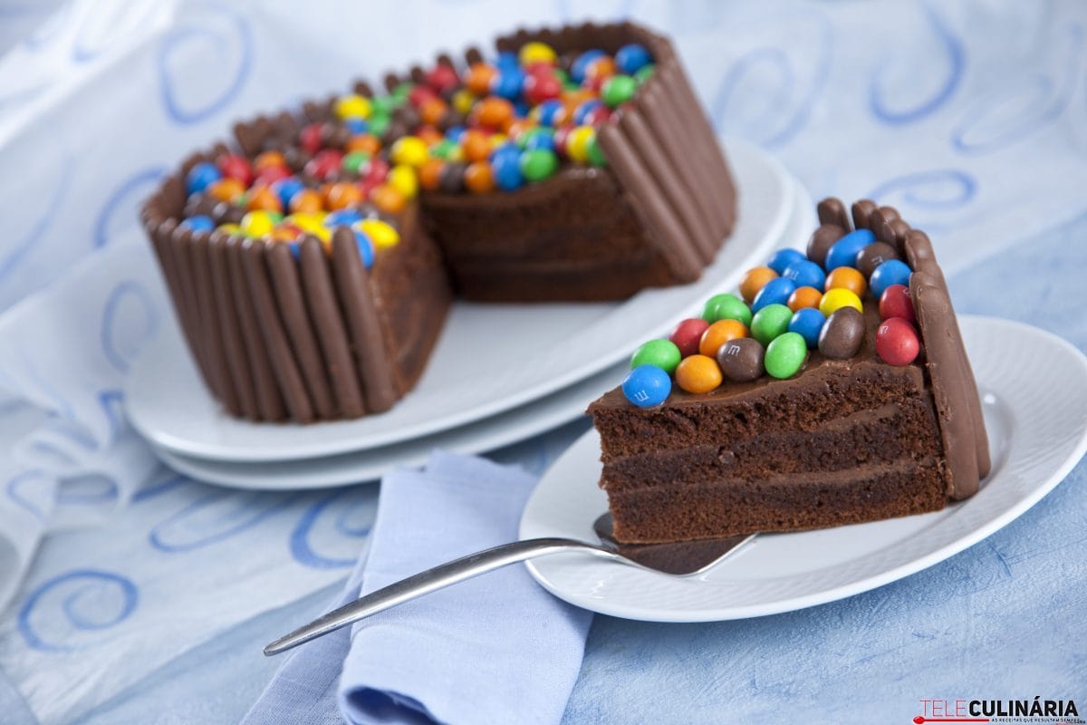 Bolo de chocolate de festa