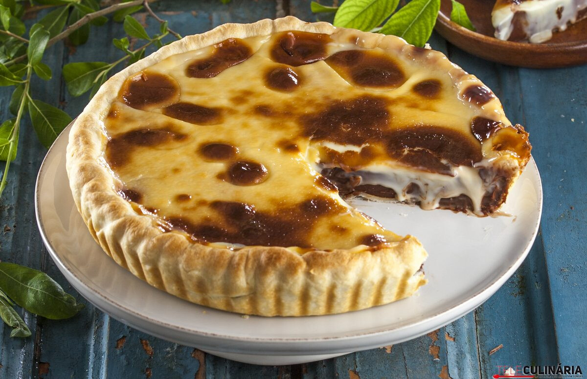 Receita de tarte de dois chocolates