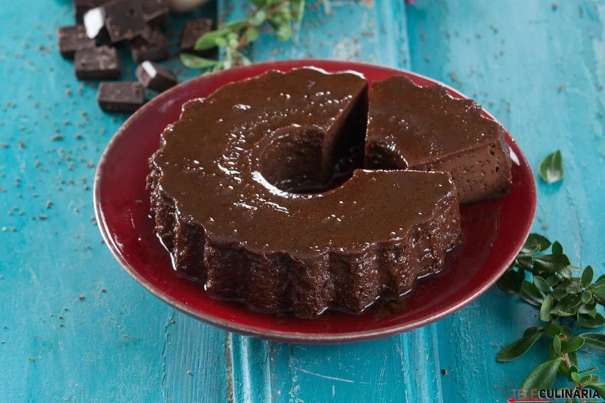 Pudim de leite condensado de chocolate