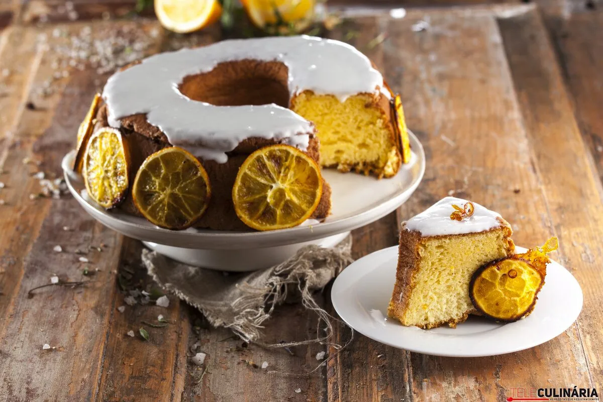 Receita de bolo de laranja com glace