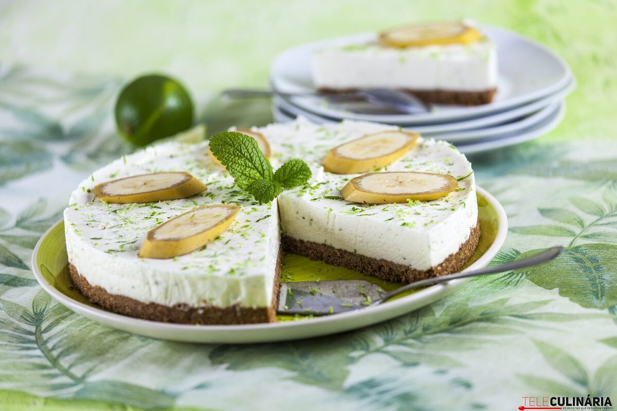 Cheesecake de banana e lima