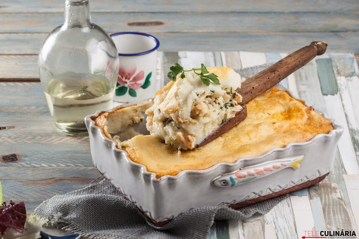 Empadão de pescada e salmão