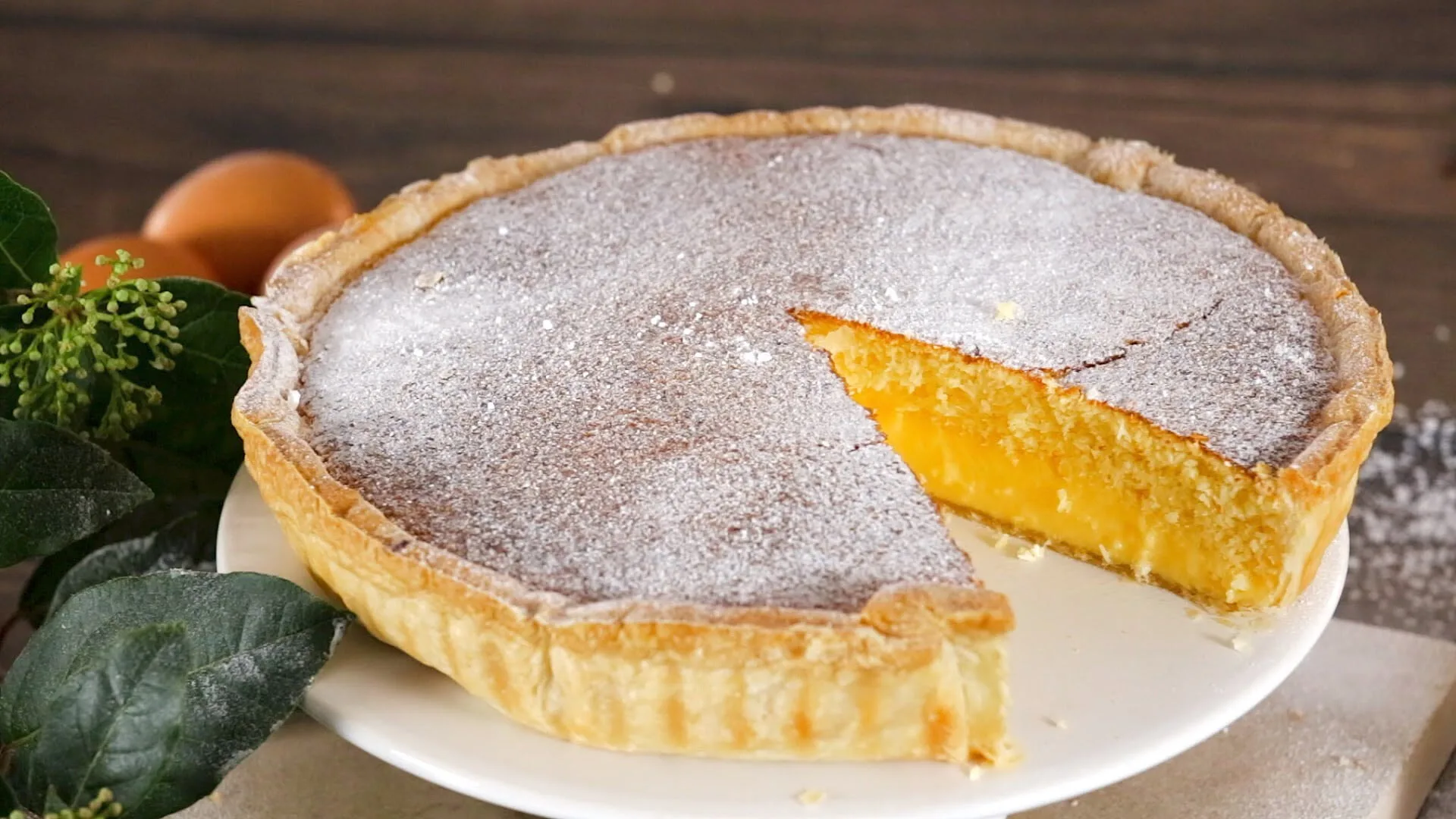 Tarte de coco douradinha