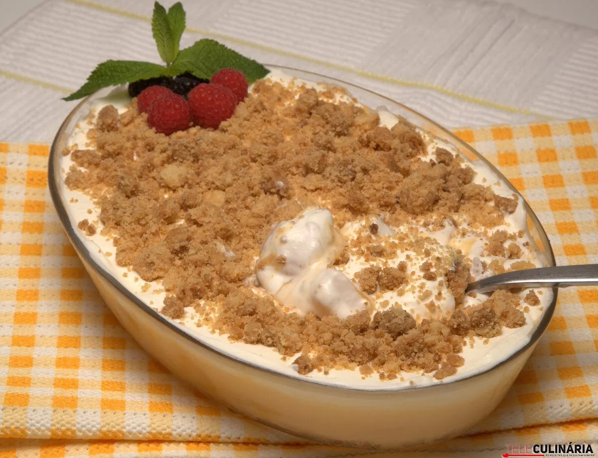 Delícia cremosa de pêssego