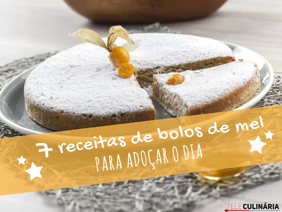 7 receitas de bolos de mel
