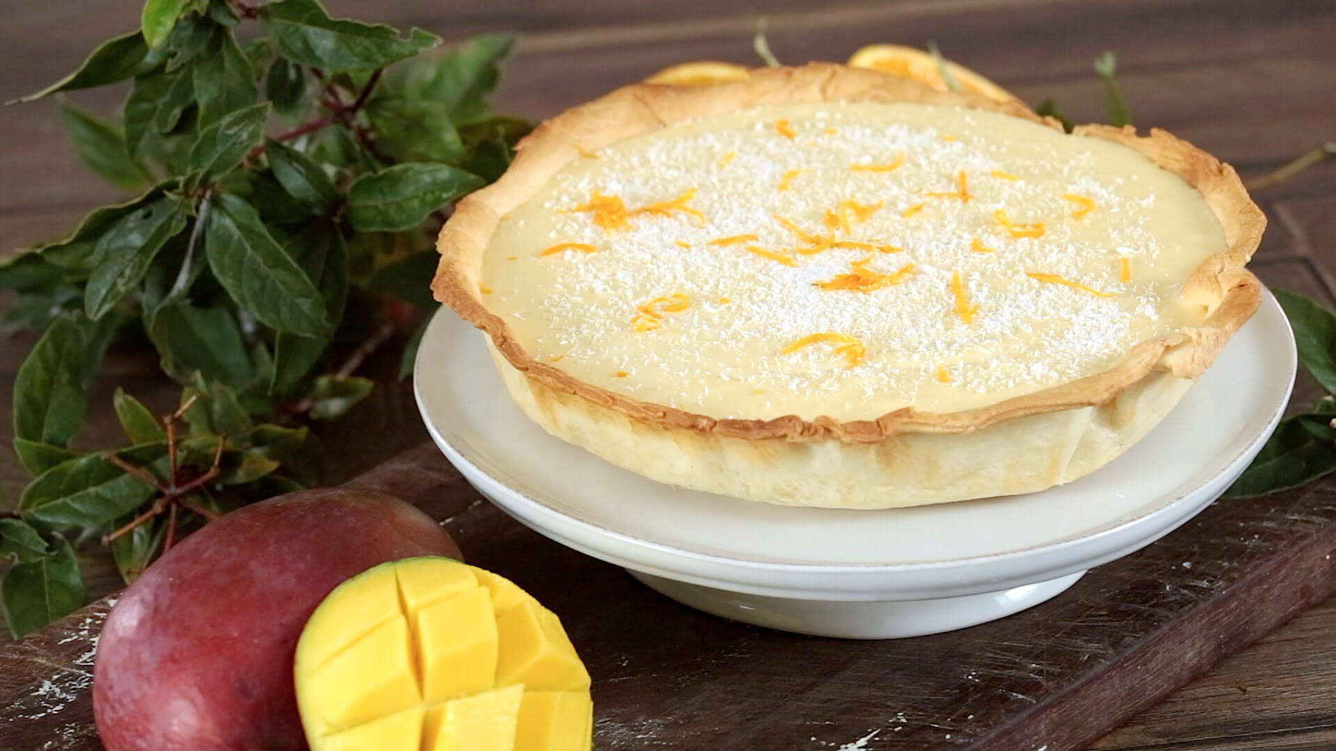 Tarte de mousse de manga