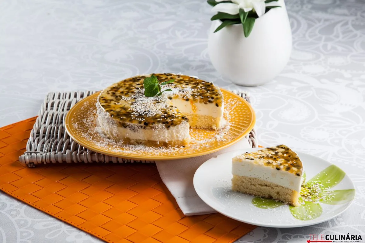 Semifrio de maracujá e leite condensado