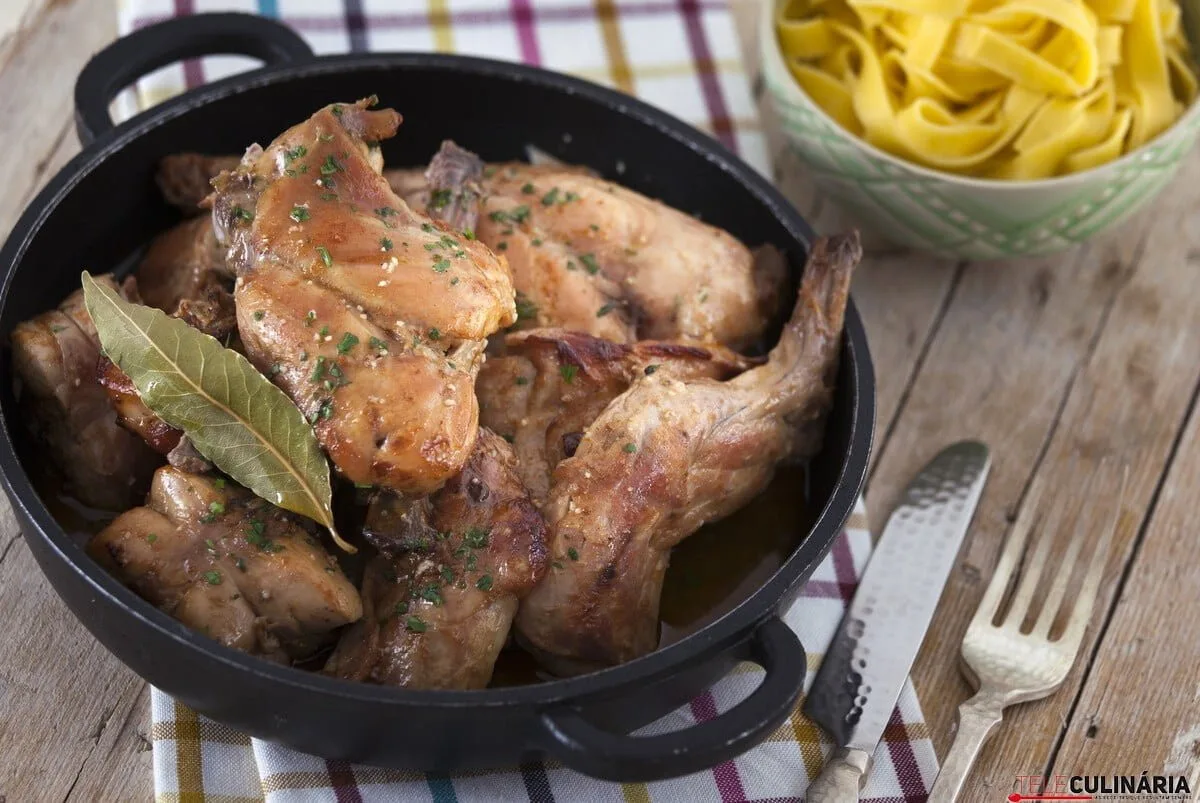 Receita deliciosa de Coelho no forno