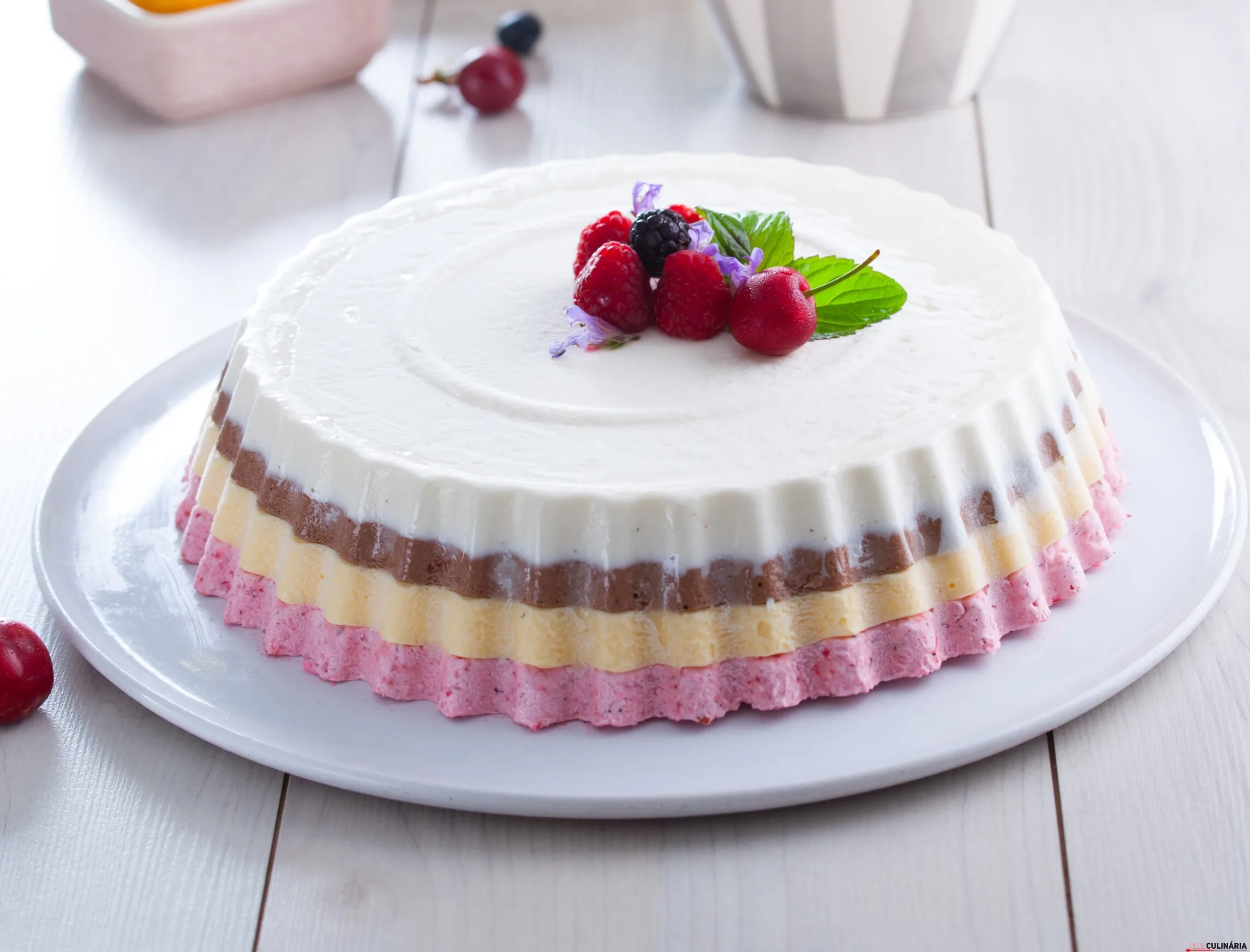 Receita de pudim colorido