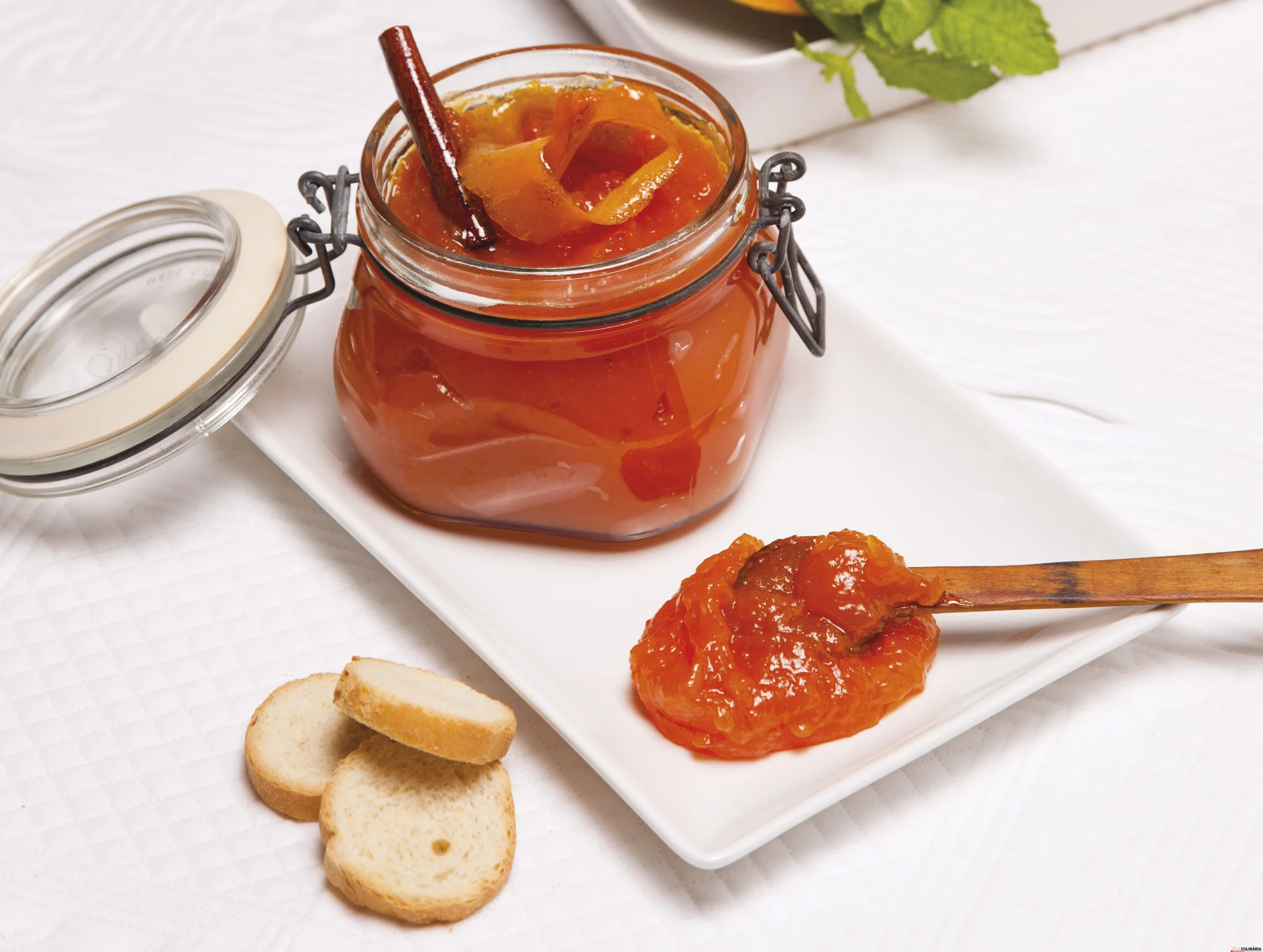 Compota de abóbora com canela e laranja