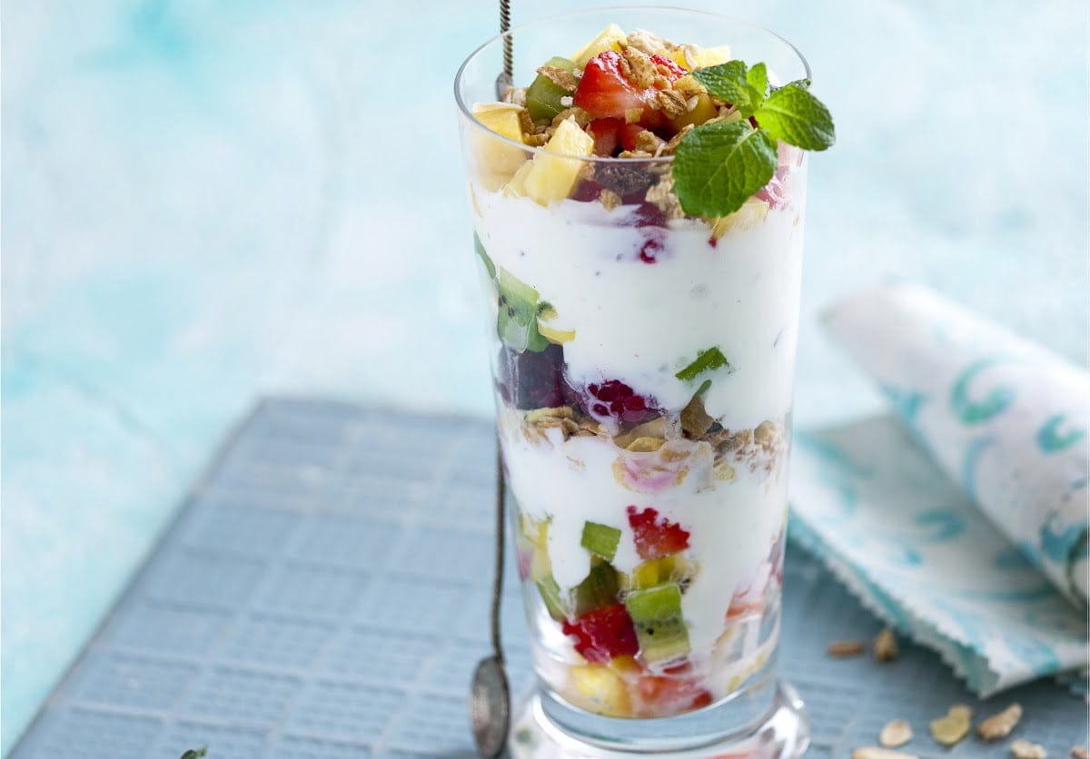 doce de iogurte e frutas