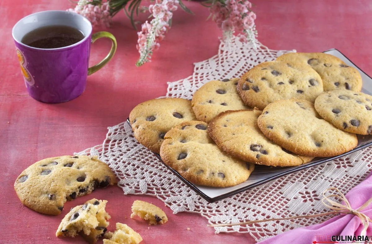 Bolachas com pepitas de chocolate Negro