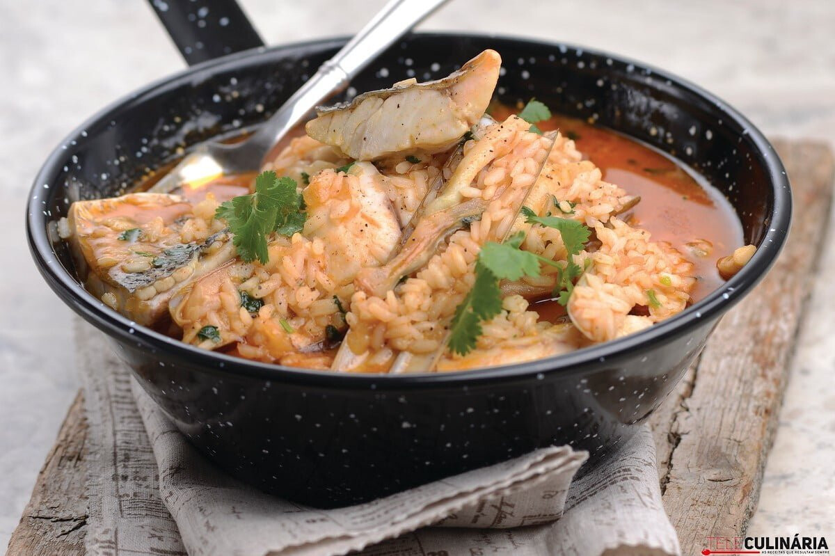 Arroz de lingueirão e corvina