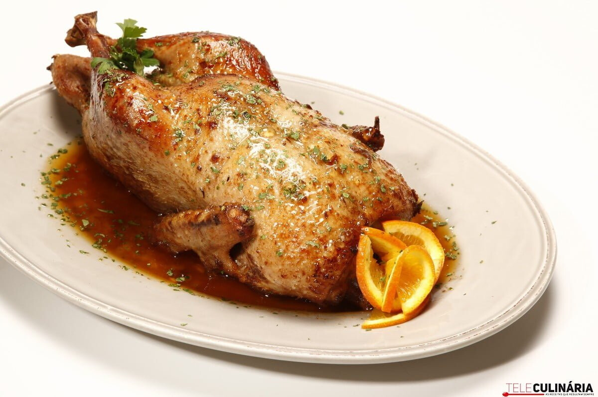 Pato corado com geleia de marmelo