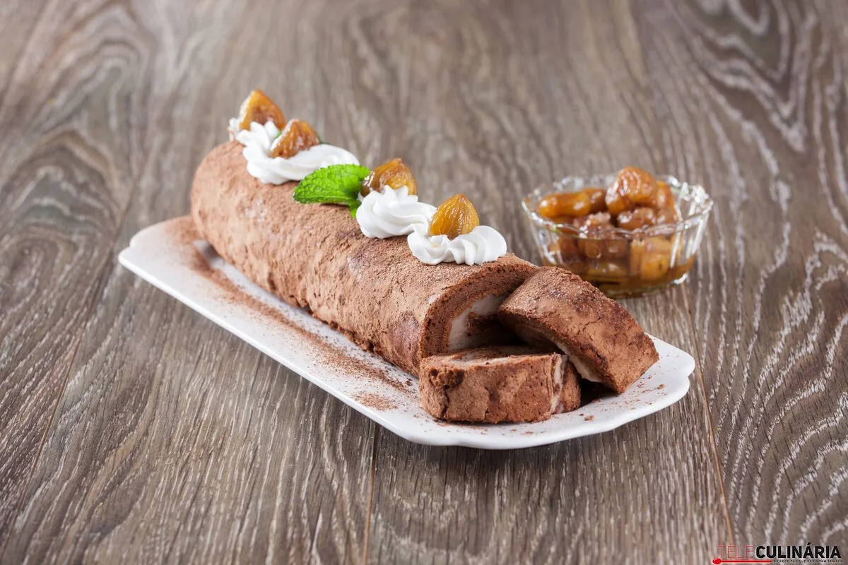 Receita de torta de chocolate e castanhas