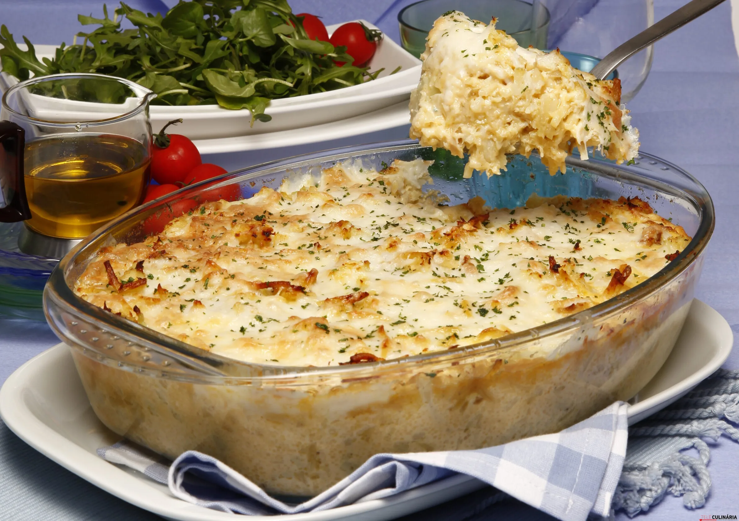 Bacalhau cremoso com couve-flor