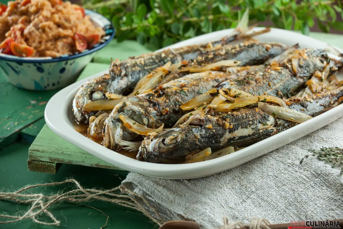 Carapaus assados no forno