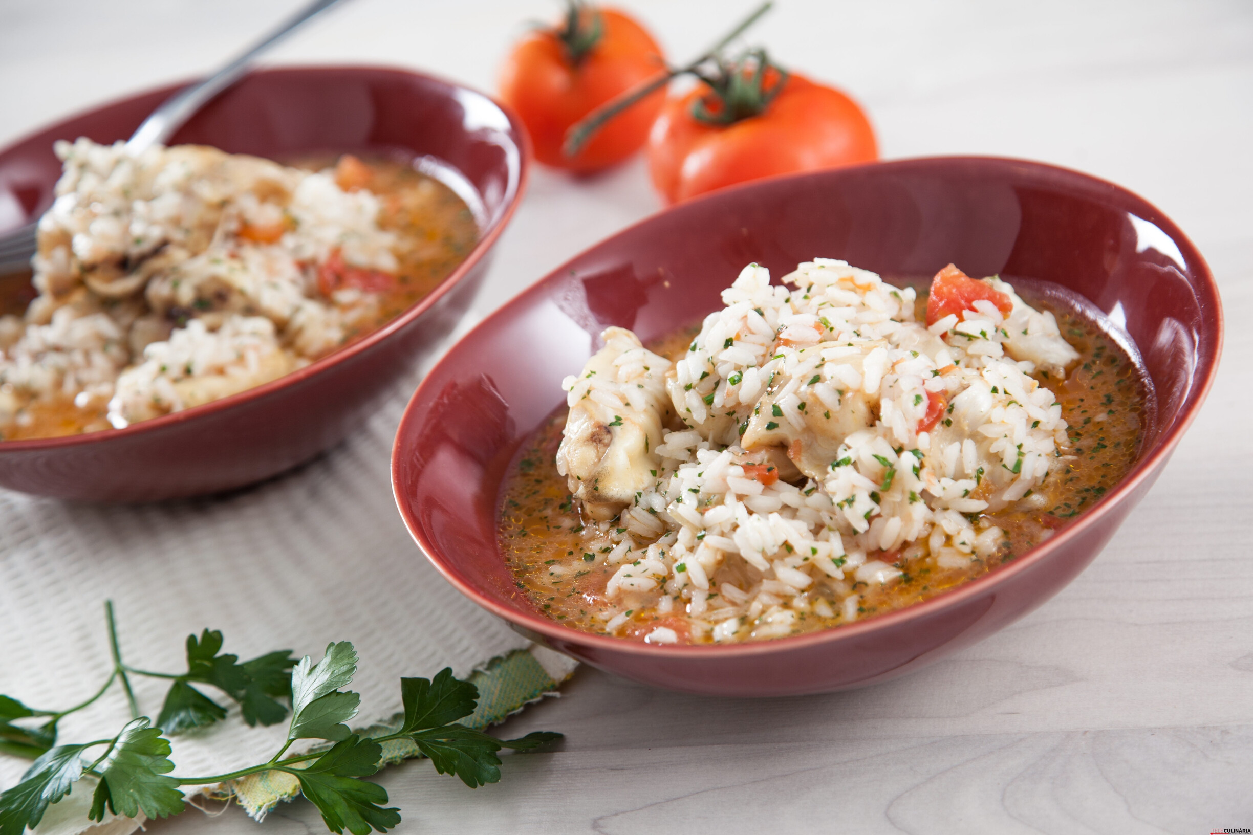 Arroz línguas de bacalhau