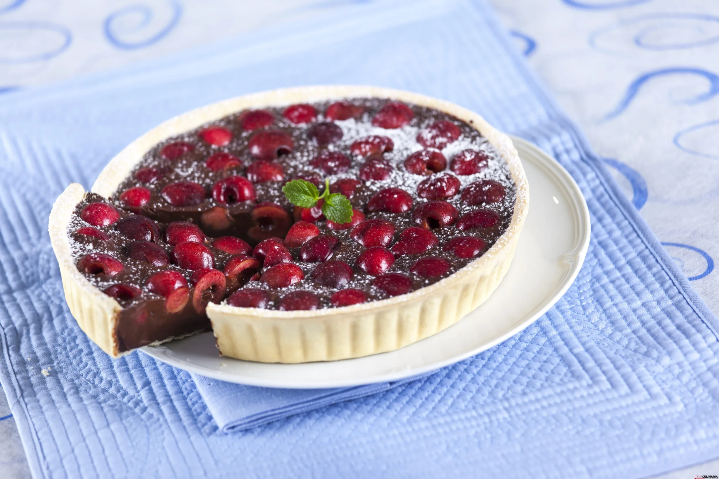 Tarte de cerejas simples