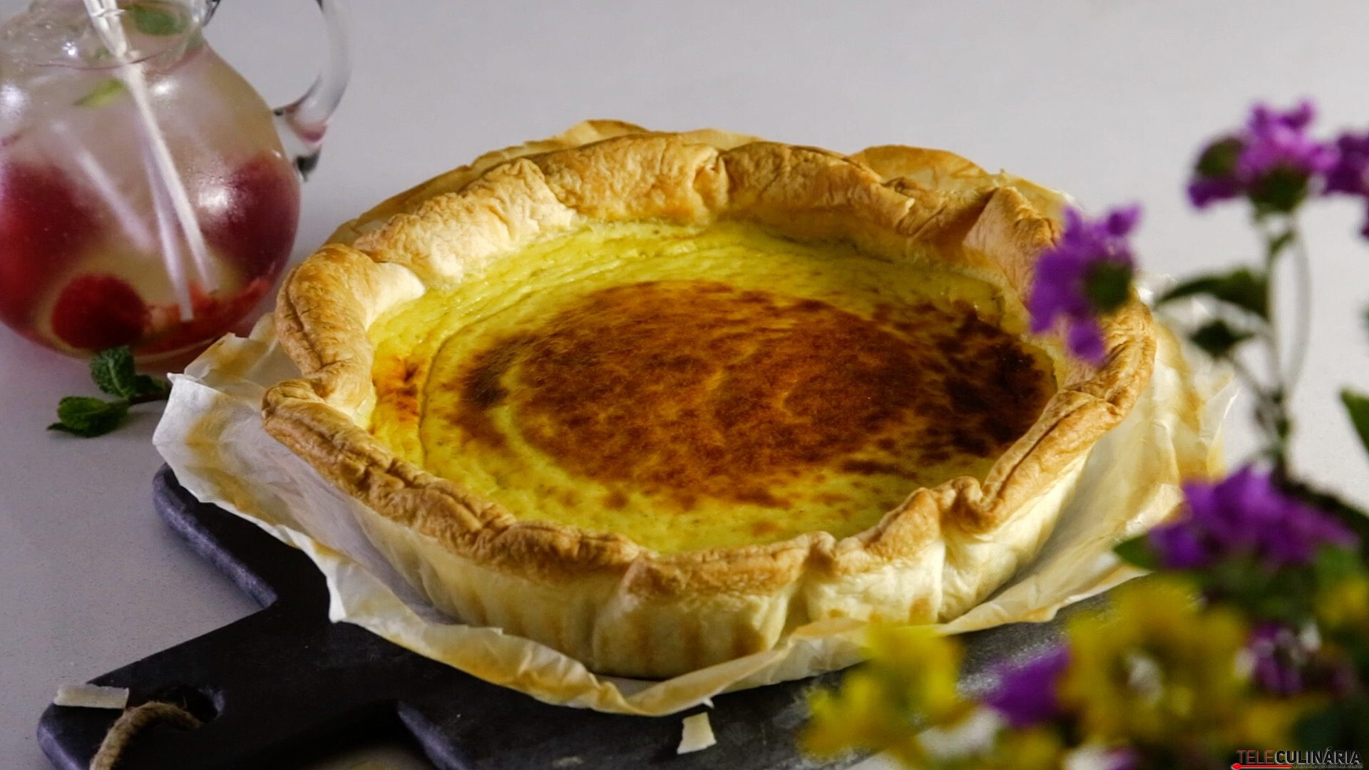 Tarte de pesto e ricota