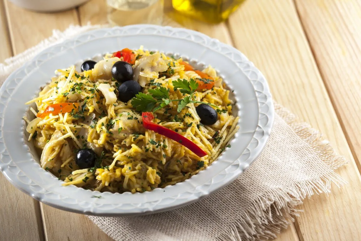 Receita de bacalhau à brás