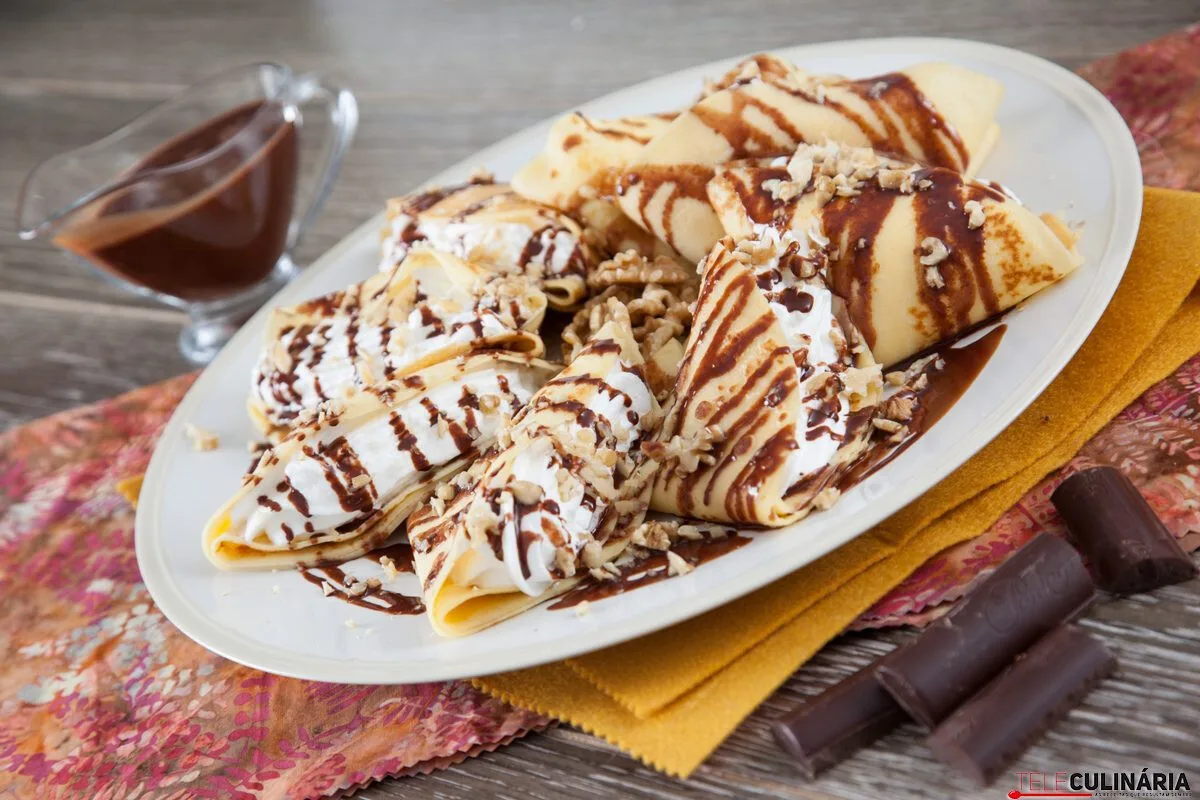 Crepes com chocolate