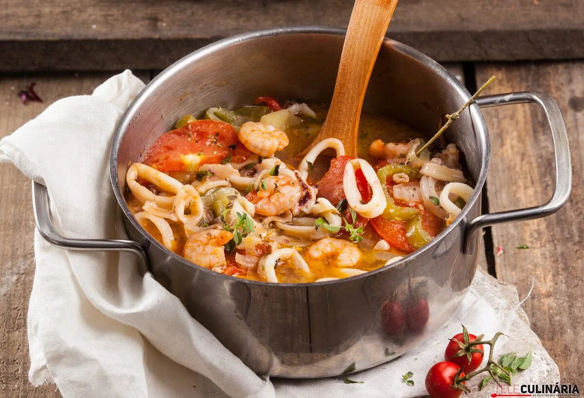 Receita de caldeirada de lulas