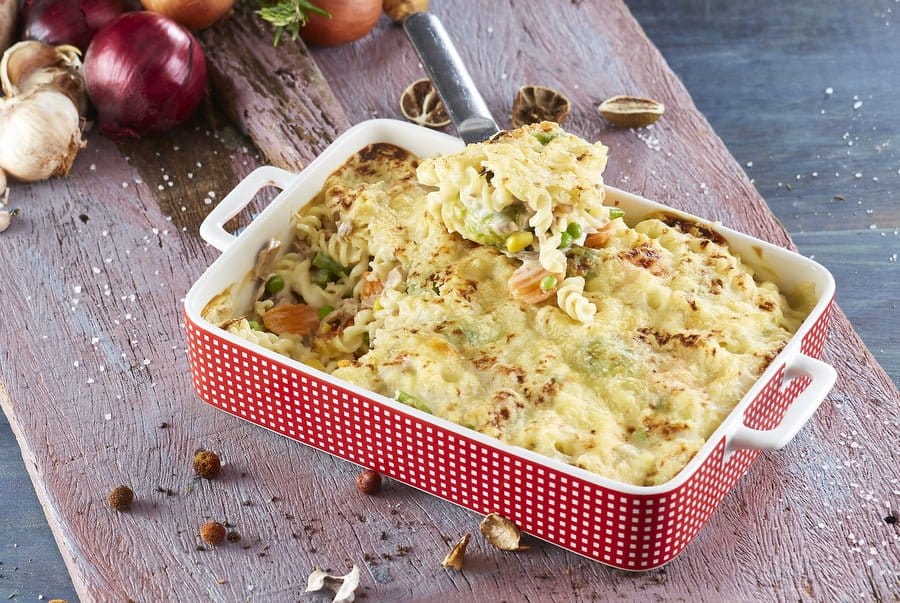 Fusili com atum e legumes gratinado no forno -@Teleculinaria