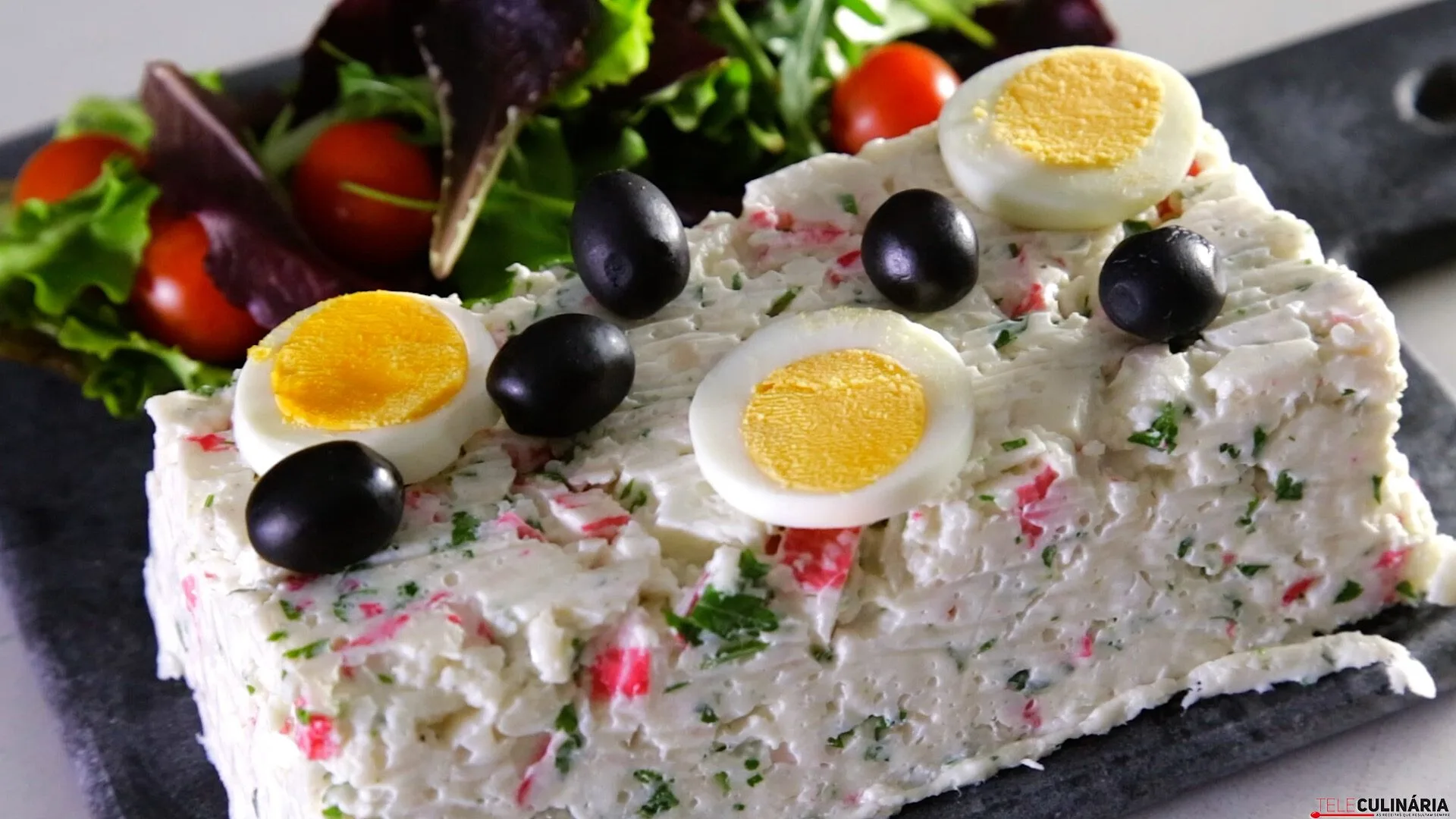 Salada de delícias do mar