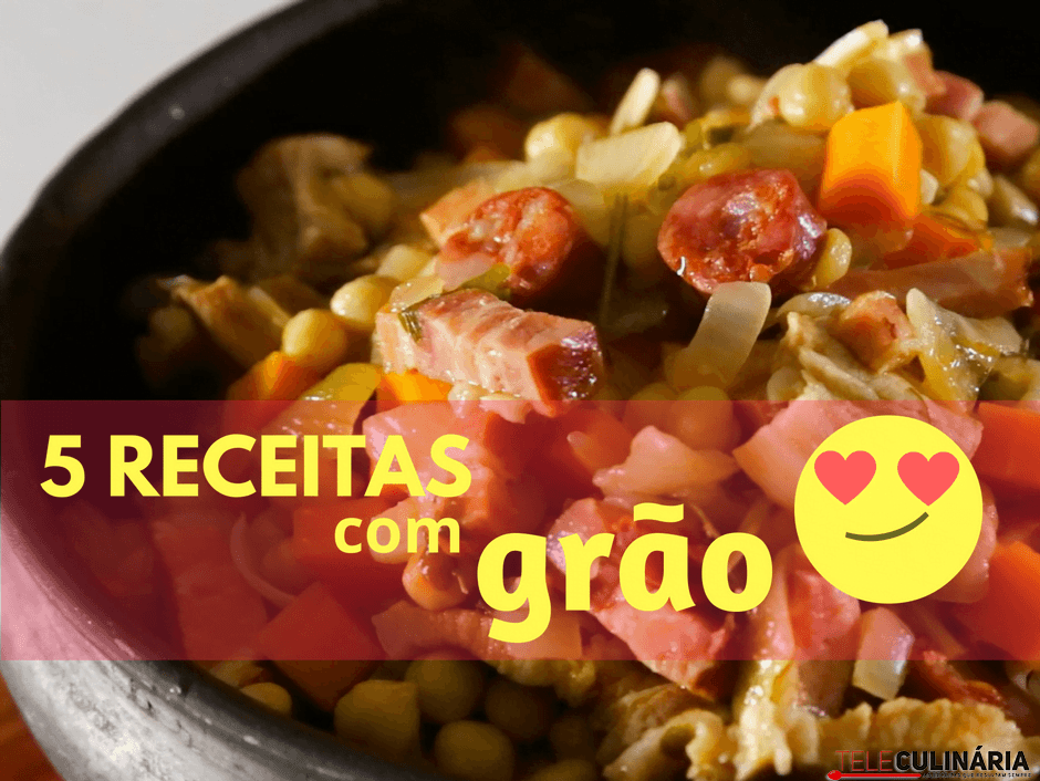 5 receitas com grão