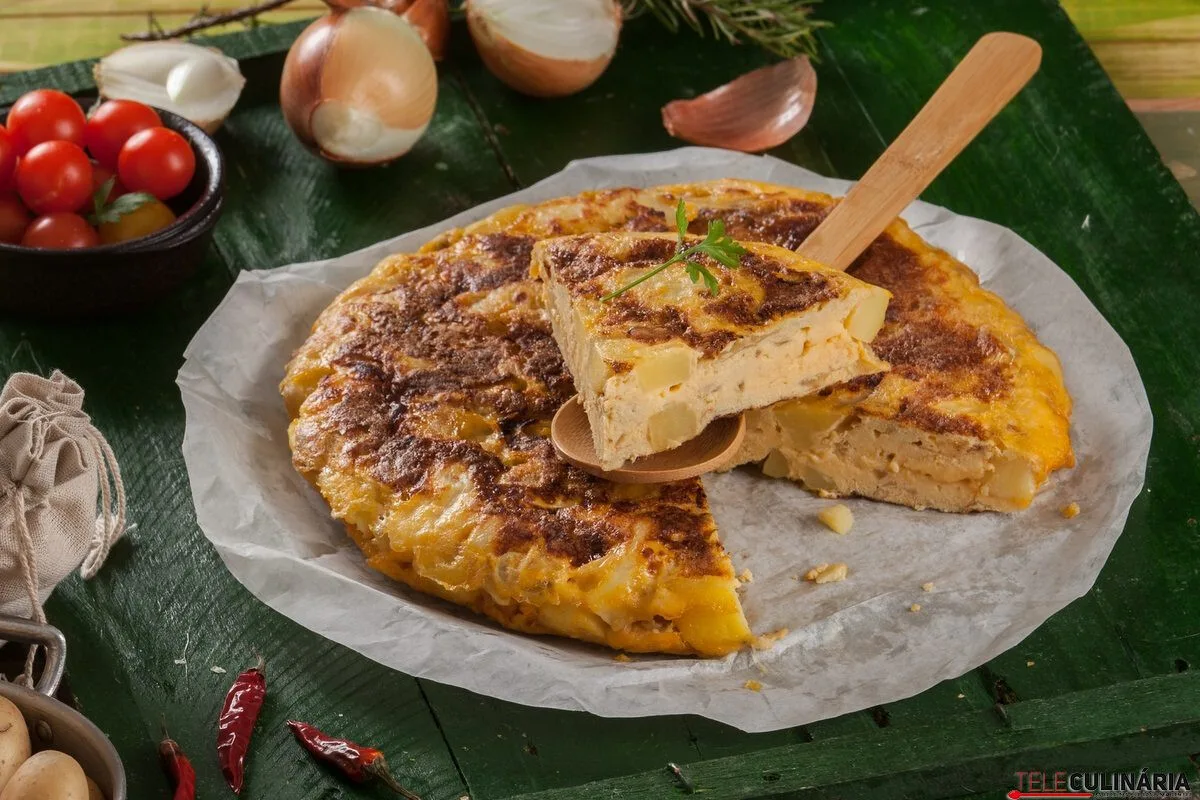 Tortilha de batata e cebola à espanhola