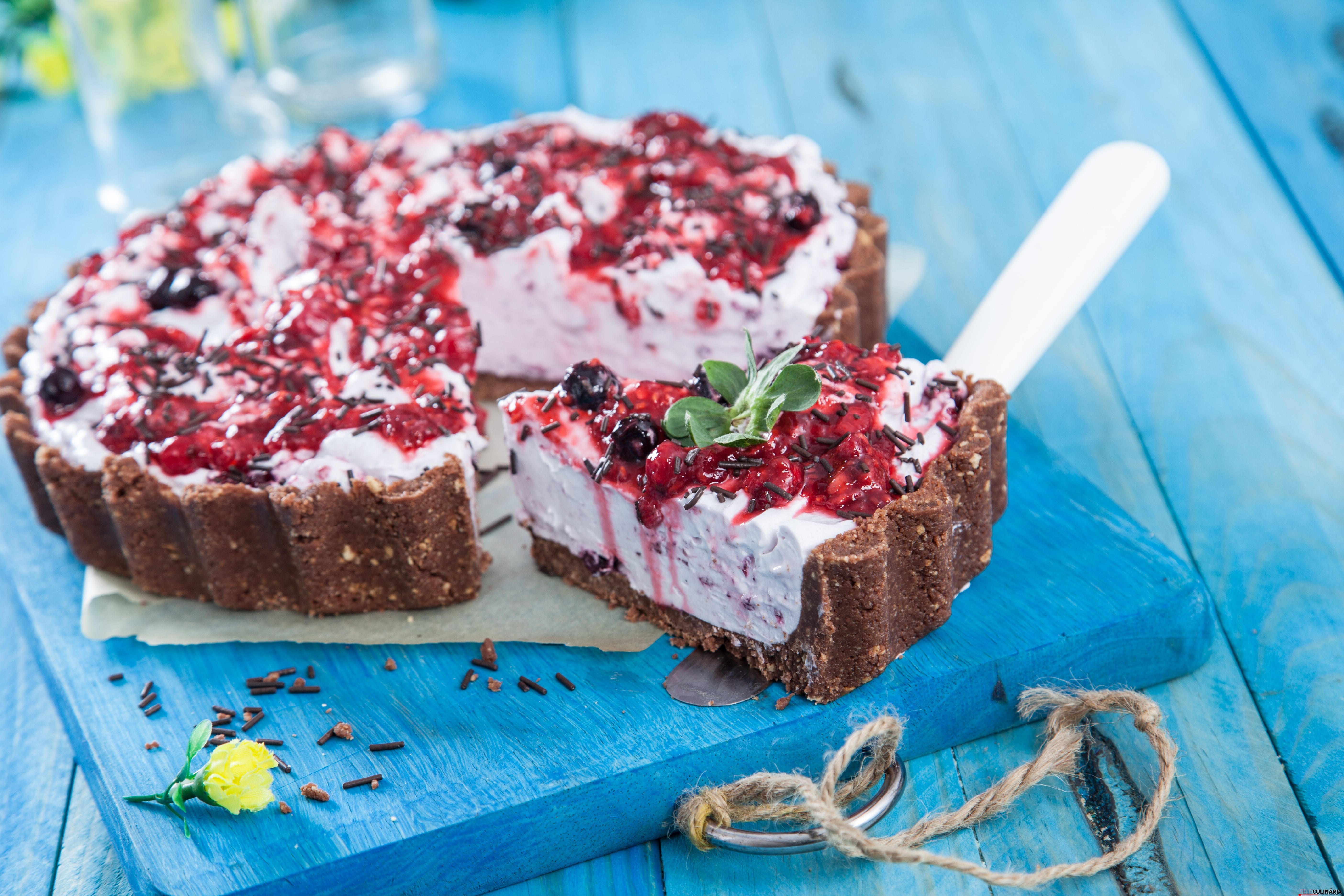 Tarte shortcake com delicia de frutos vermelhos