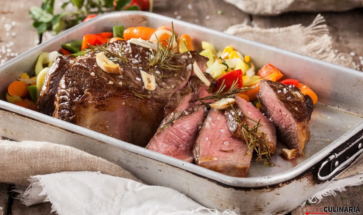 Rosbife com legumes