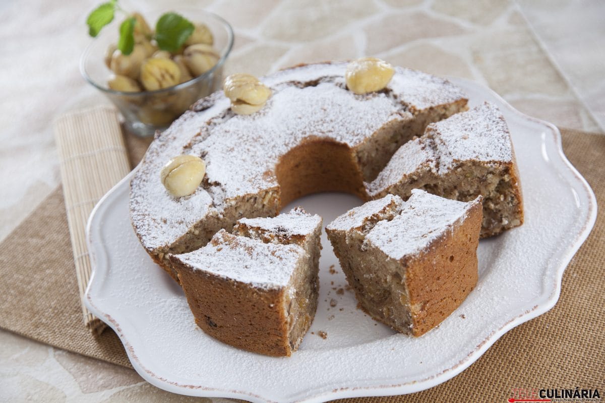 bolo de castanha com frutos secos