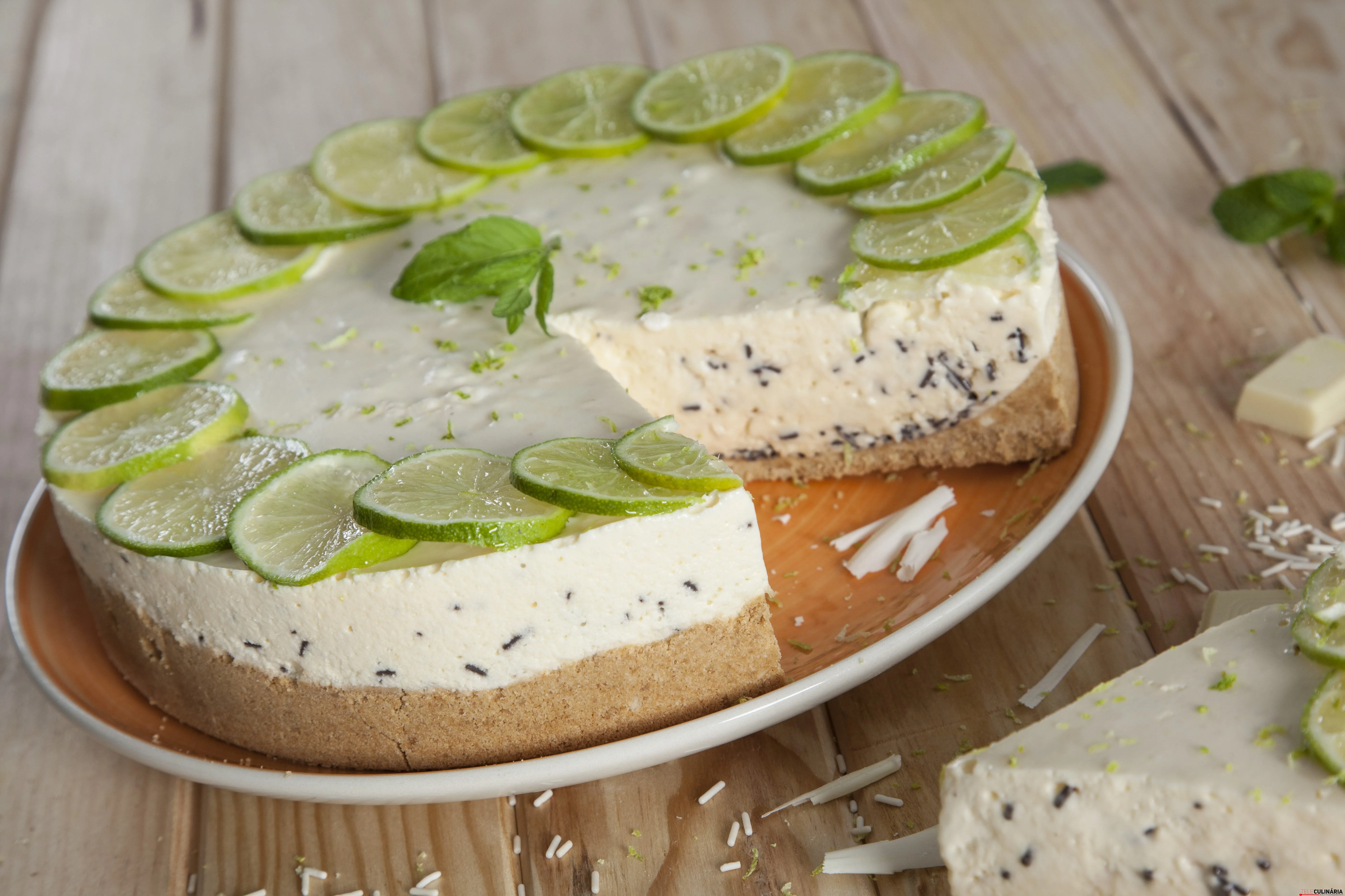 Cheesecake de chocolate branco