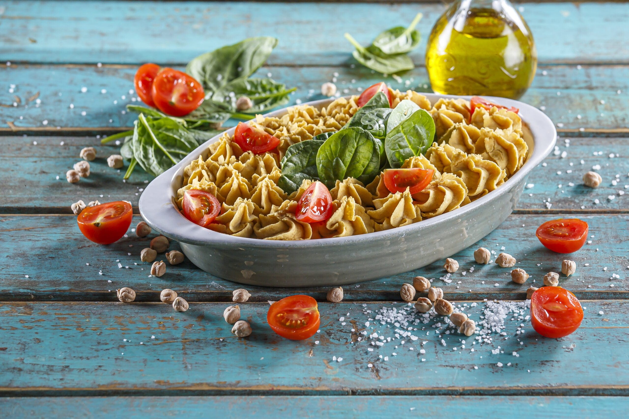 Empadão de bacalhau com puré de grão