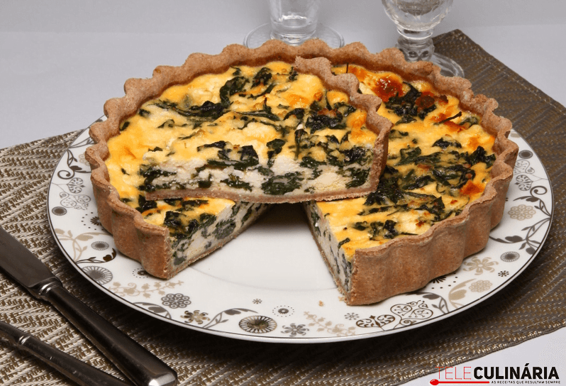 Quiche de Espinafres e Requeijão