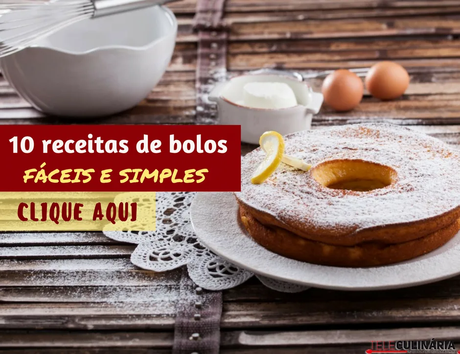 10 receitas de bolos: fáceis e simples!