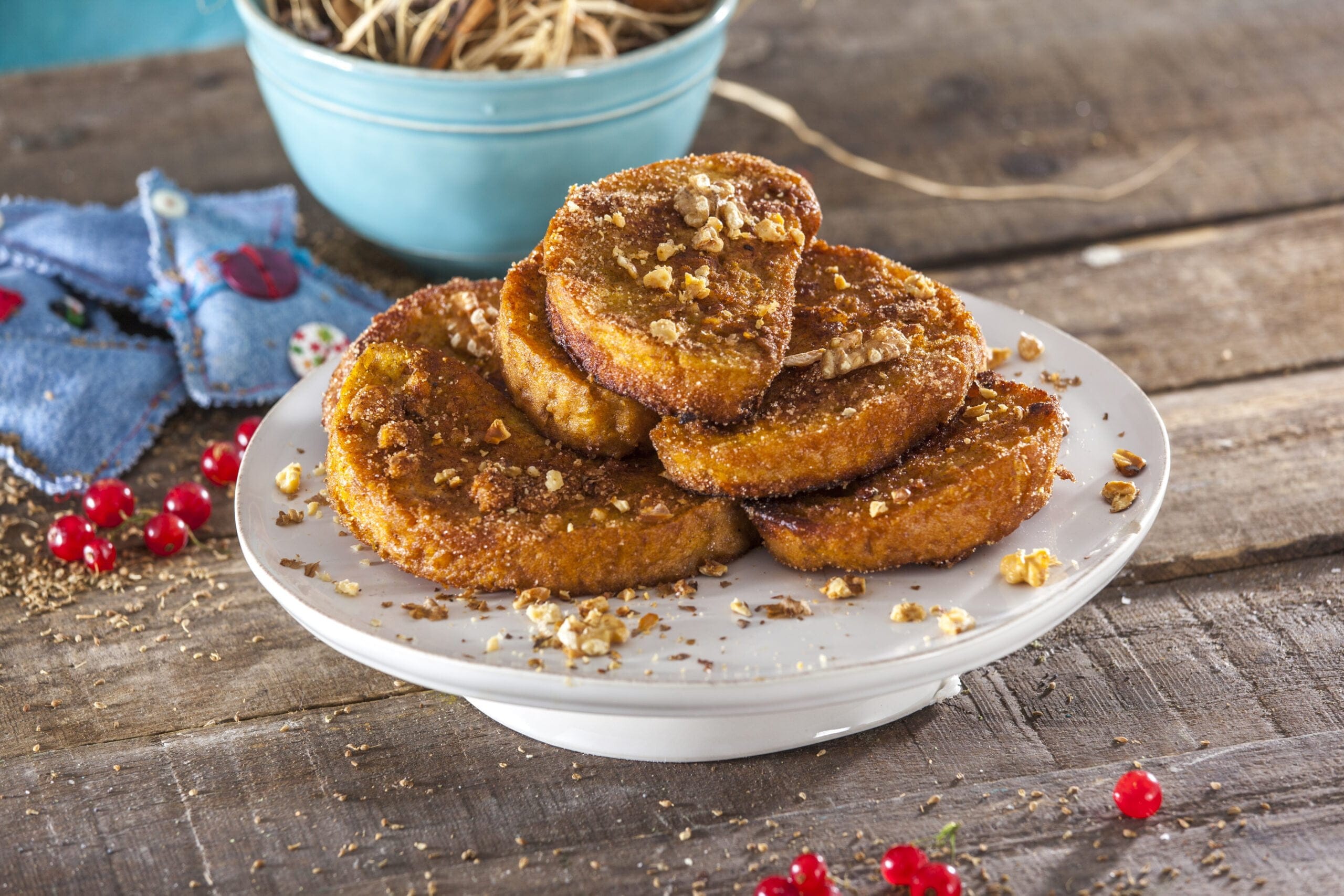 Rabanadas de abóbora com nozes @Teleculinária