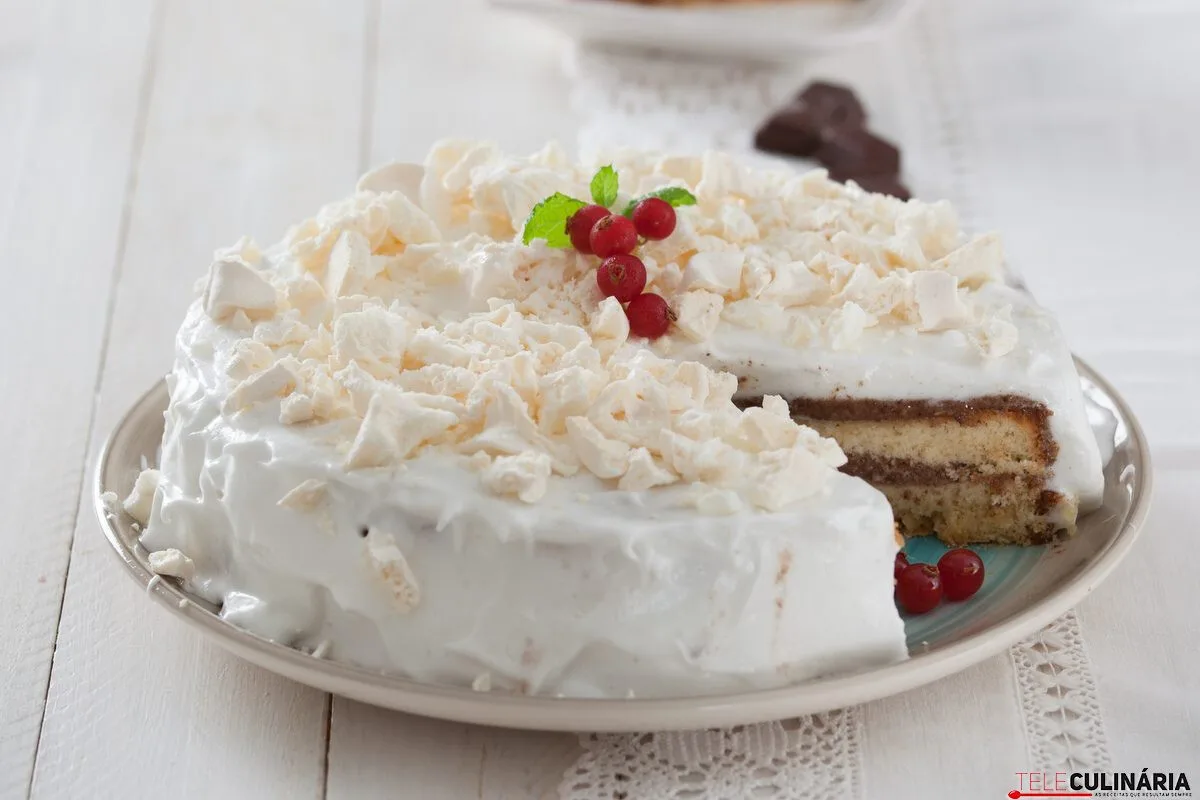 Bolo natalício de chocolate