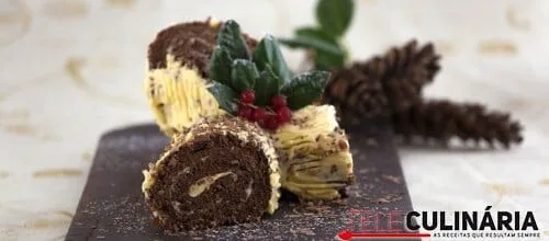 Tronco de Natal com creme de manteiga