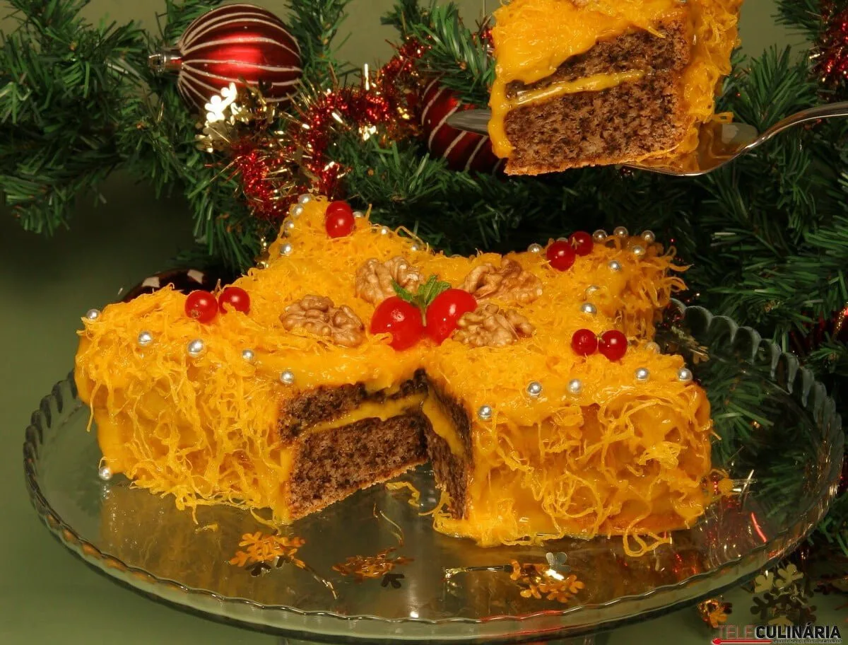 Bolo estrela de Natal