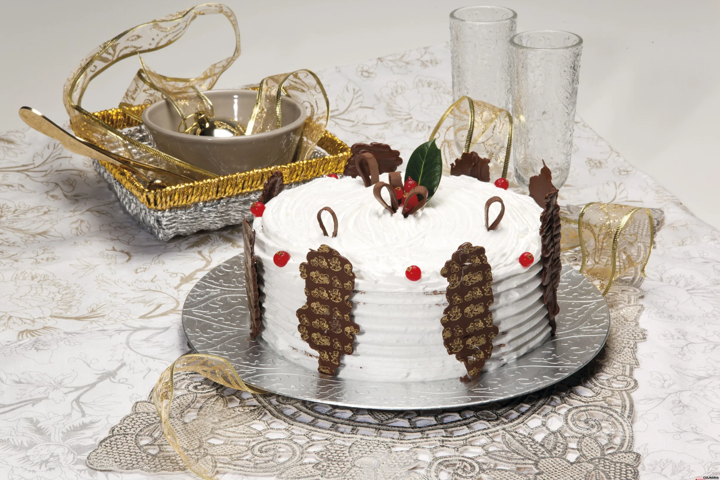 Bolo mousse de chocolate Natal