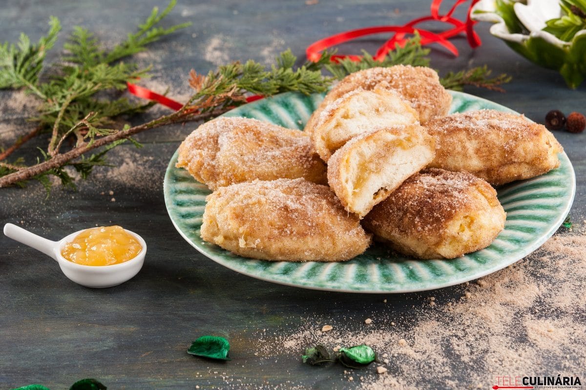 Rabanadas recheadas com maçã @teleculinária 