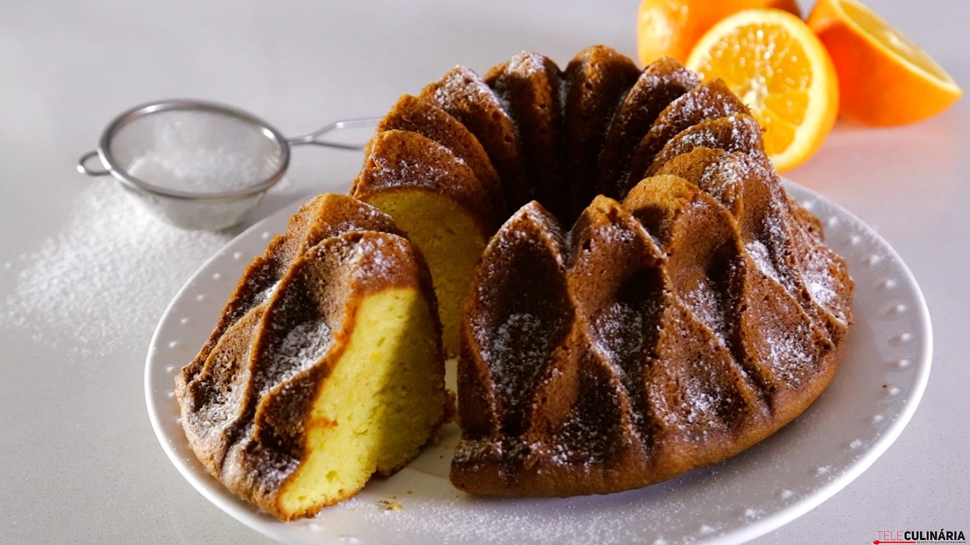 Bolo de iogurte e laranja