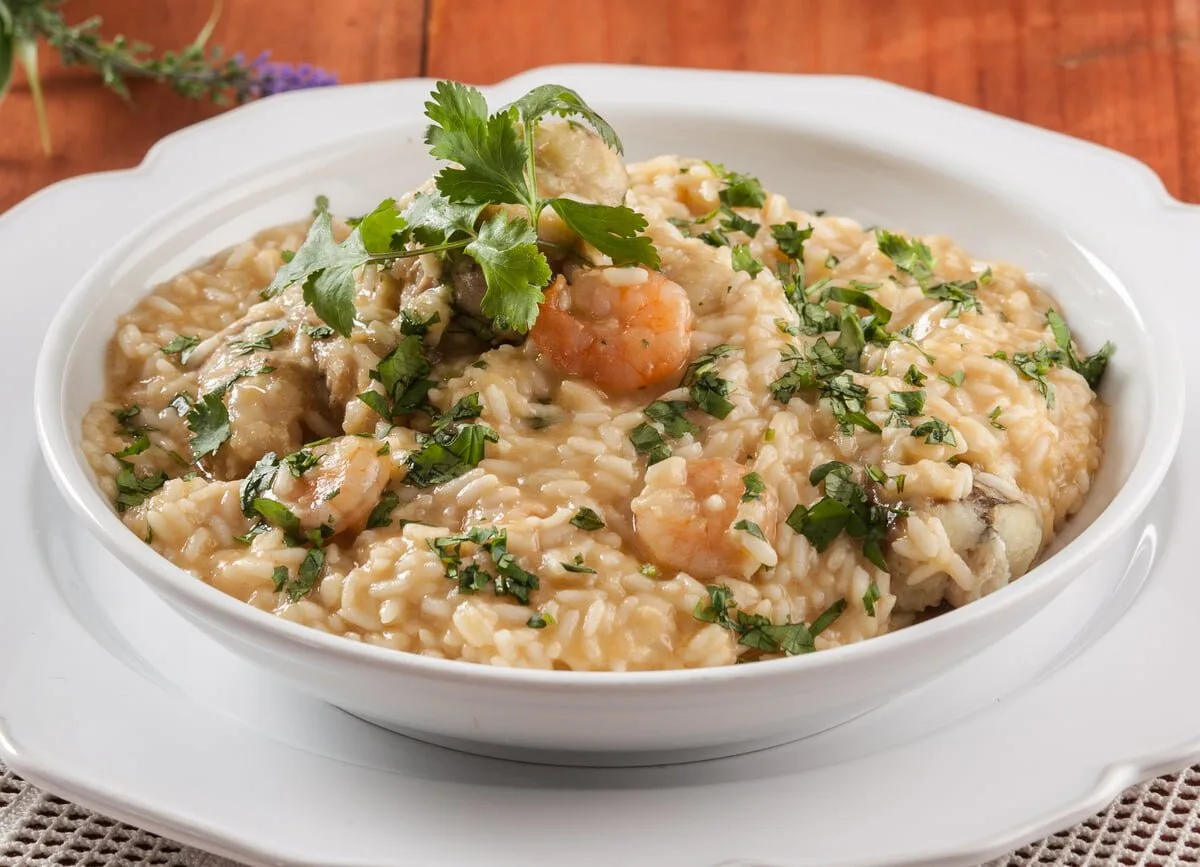 Arroz de tamboril com camarão
