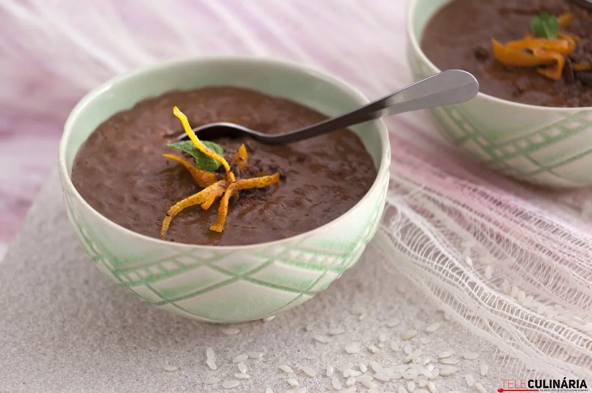Arroz-doce de chocolate