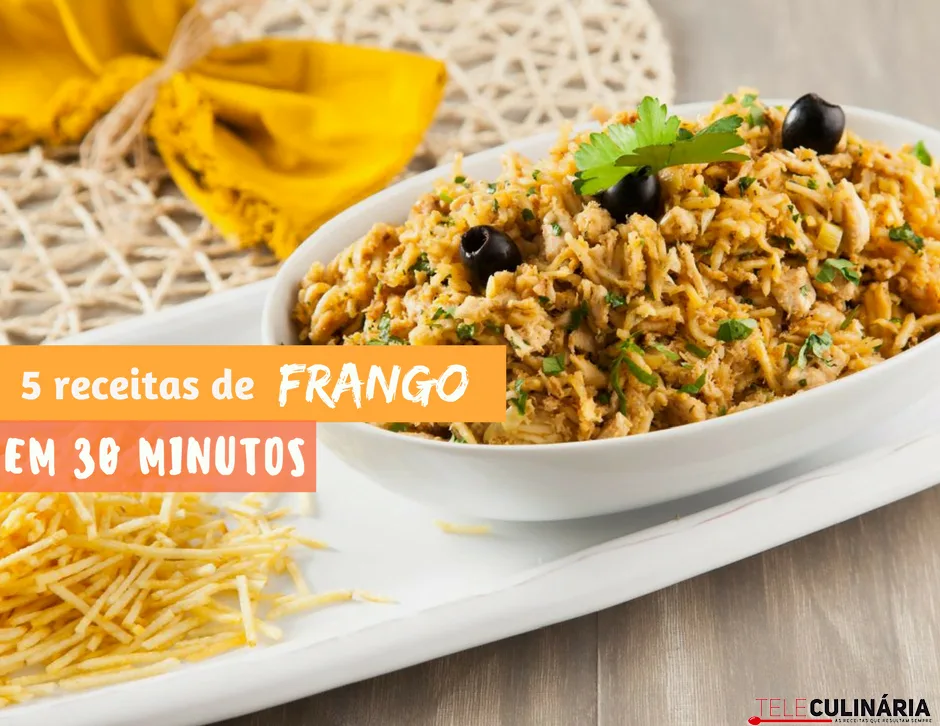 5 jantares de frango em 30 minutos
