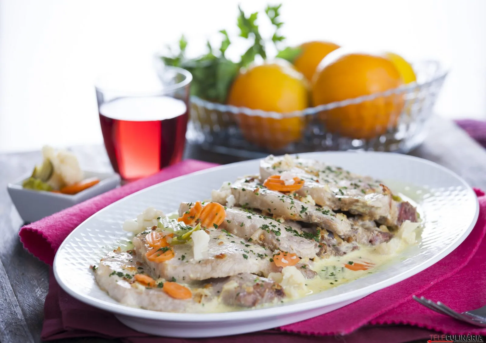 Costeletas de porco com alecrim