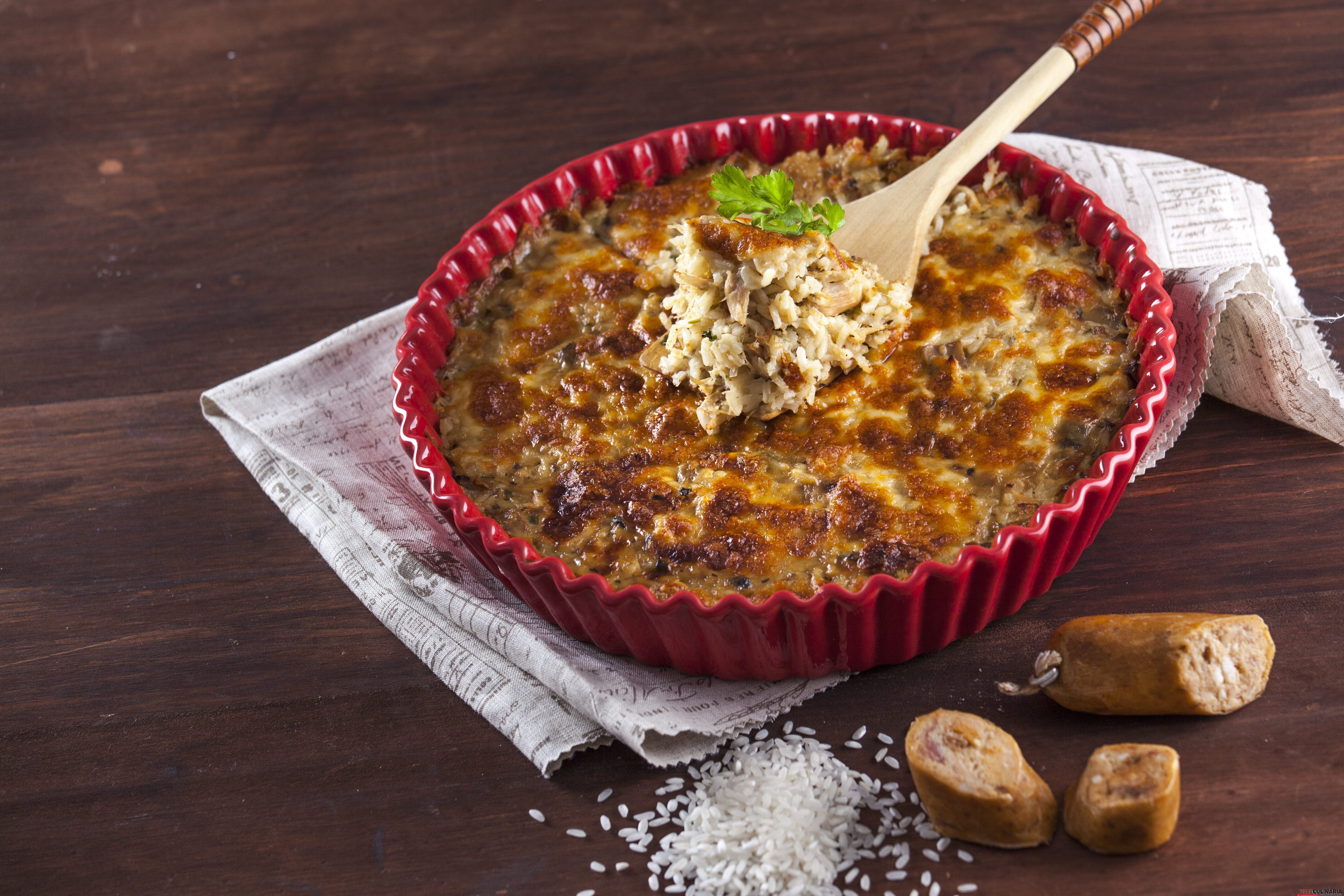 Receita de arroz de frango e alheira